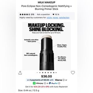 Milk Makeup Shine Control Stick - Black and Cream